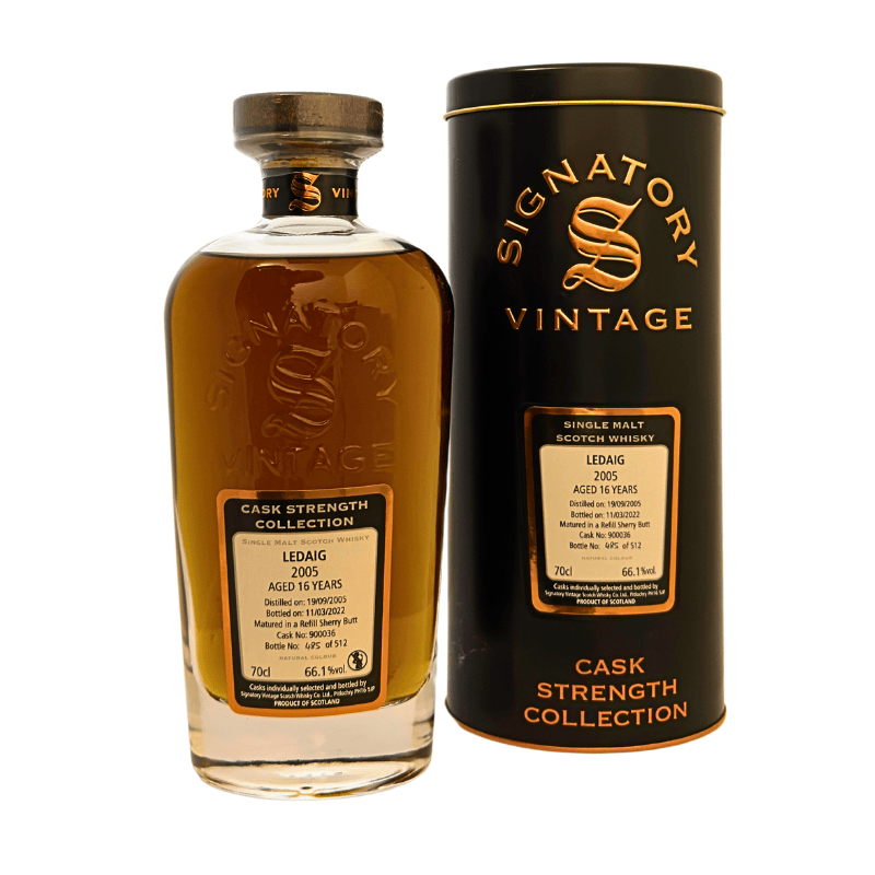 Ledaig 16 Jahre - 2005/2022 - Signatory Vintage - Cask 900036 - Single Malt Whisky (66,10% vol. 0,70l)
