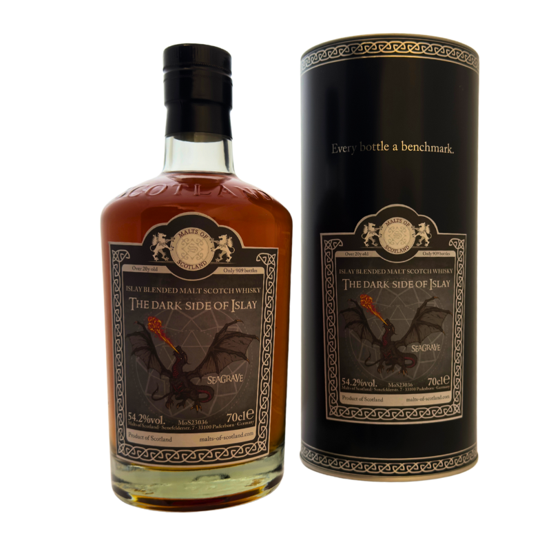 MoS Dark Side of Islay "SEAGRAVE" 20 Jahre Malts of Scotland (54,20 % vol., 0,70 L, 327,14 €/Liter)