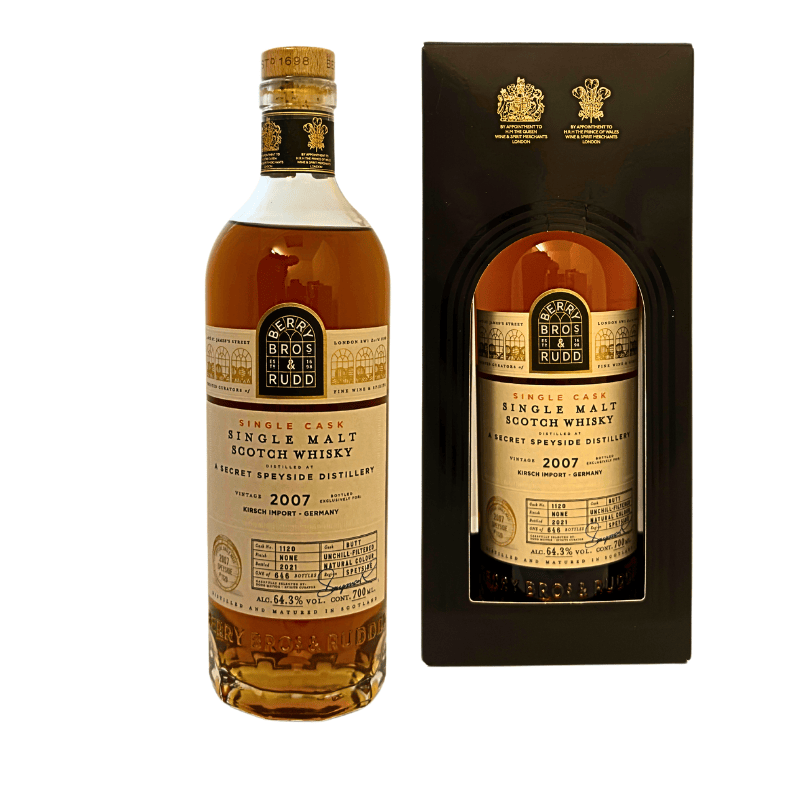 BBR Secret Speyside 2007/2021 - 14 Jahre - #1120 (64,30 % vol., 0,70 L, 164,14 €/Liter)