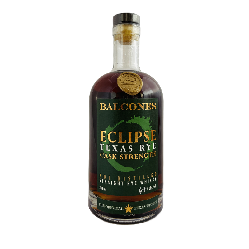 Balcones ECLIPSE Texas Rye Texas Cask Strength (64,00 % vol., 0,70 L, 121,29 €/Liter)