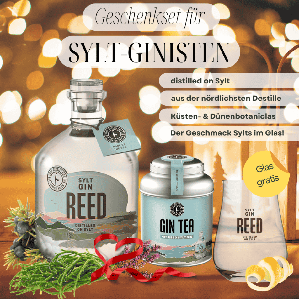 XMAS REED GIN Geschenkset - 1 REED Longdrink Glas geschenkt!