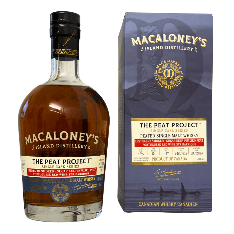 Macaloney The Peat Project - Single Cask Series - Sugar Kelp Infused Peat - Cask #457 - Canadian Peated Single Malt Whisky