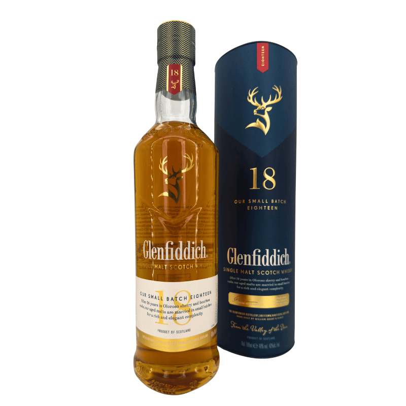 Glenfiddich 18 Jahre Our Small Batch Single Malt Scotch Whisky (40,00% vol. 0,70l)