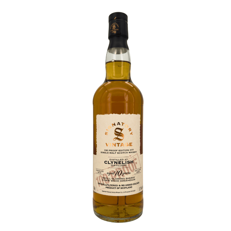 Clynelish 10 Jahre - #77 Oloroso- Signatory Vintage - 100 Proof Edition (57,10 % vol., 0,70 L, 85,57 €/Liter)