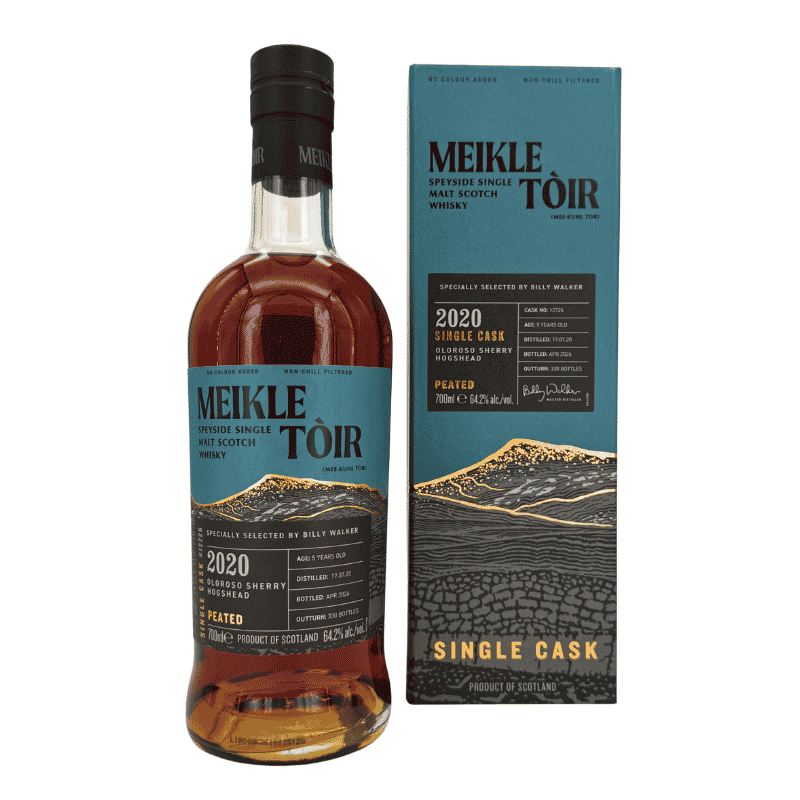 Meikle Toir 5 Jahre (2020/2026) Oloroso Single Cask #12726 - Peated