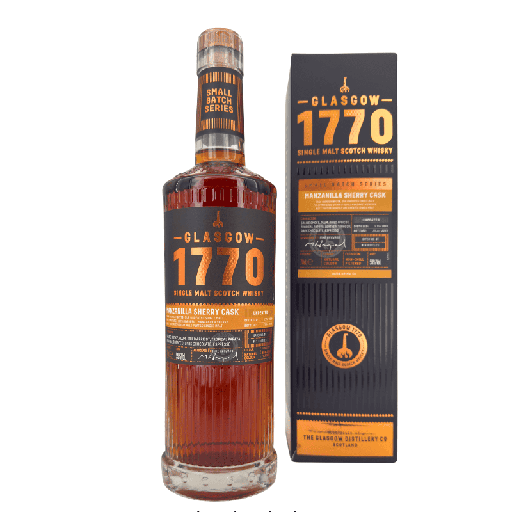 [P0013868] 1770 Glasgow Single Malt 2018/2023 Manzanilla Cask #18/218 auf 813 Flaschen limitiert (59,00 % vol., 0,70 L, 128,43 €/Liter)