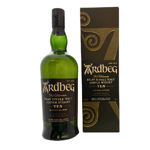 Ardbeg 10 Jahre in einer Geschenkverpackung mit 2 Gläsern