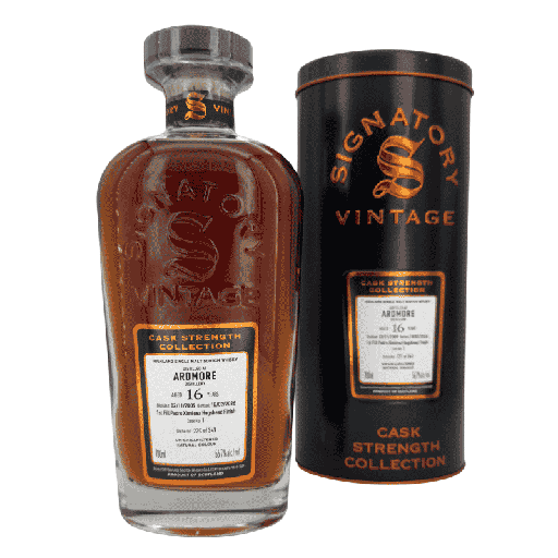 [P0014535] Ardmore 16 Jahre - 2009/2026 - 1st Fill PX Sherry Hogshead Finish - Signatory Cask Strength Collection - Single Malt Scotch Whisky (56,70 % vol., 0,70 L)
